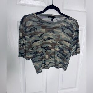 Forever 21 Camouflage Short Sleeve Tee